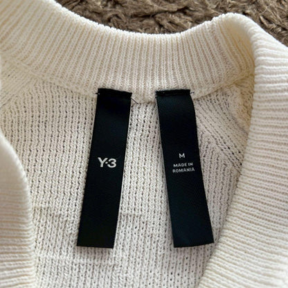 Y-3 22AW Embossed Back Logo Cotton Sweatshirt White Size XL