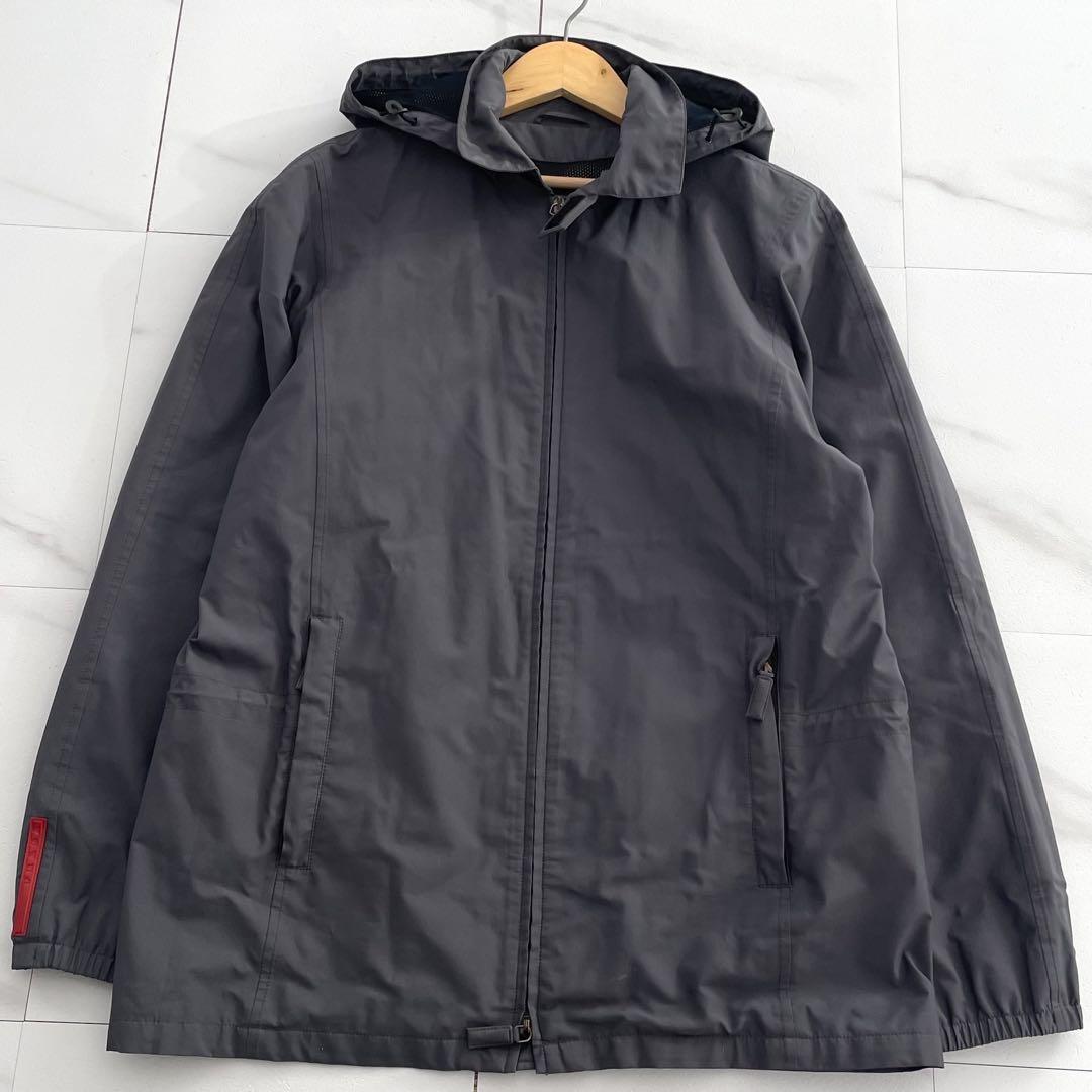 PRADA GORE-TEX Linea Rossa Nylon Jacket Gray Size 46
