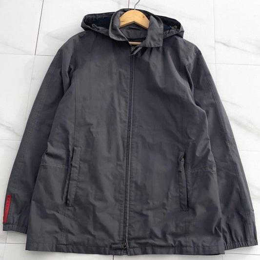 PRADA GORE-TEX Linea Rossa Nylon Jacket Gray Size 46