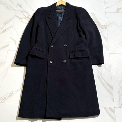 Y's for men 80s Double Chester Coat Wool Nylon Navy Size L