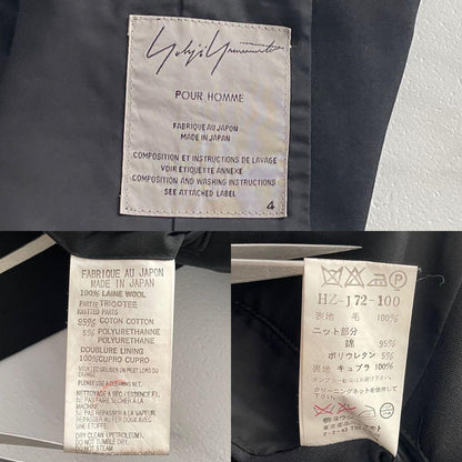Yohji Yamamoto POUR HOMME 09AW Bicolor Blazer Black Size XL