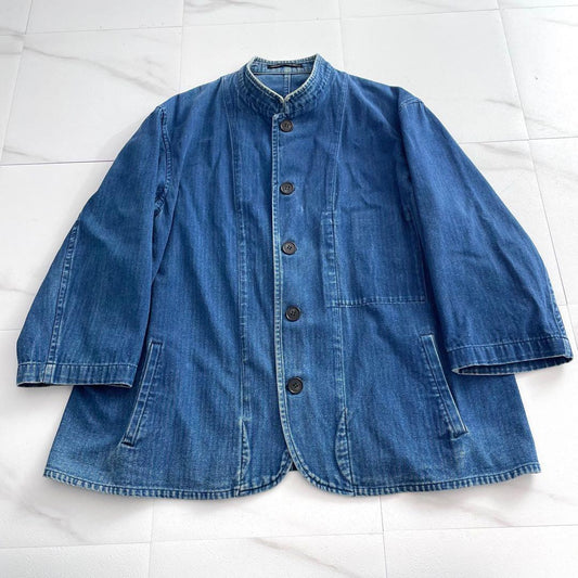 Yohji Yamamoto POUR HOMME 99SS Stand Jacket Blue Size L