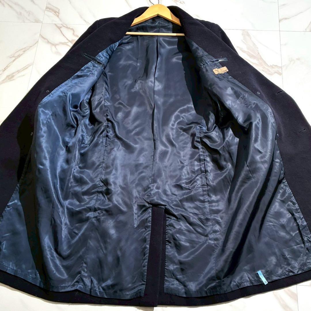 Y's for men 80s Double Chester Coat Wool Nylon Navy Size L