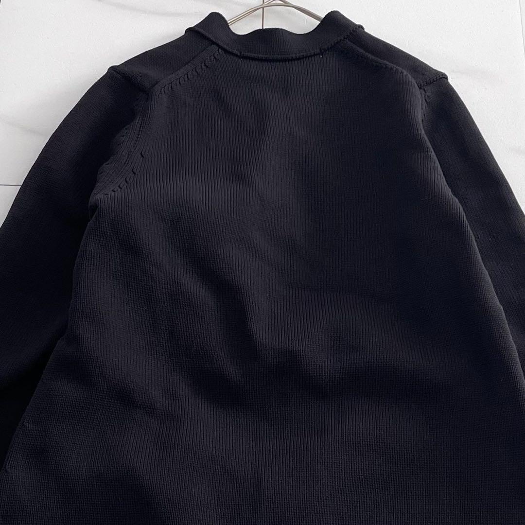 COMME des GARCONS 19SS Frayed Knit Cardigan Coat Navy Size M