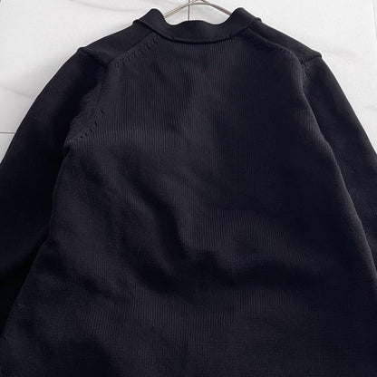 COMME des GARCONS 19SS Frayed Knit Cardigan Coat Navy Size M