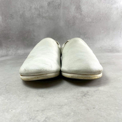 ISSEY MIYAKE MEN 2005SS Leather Slip-On Shoes White Size 8