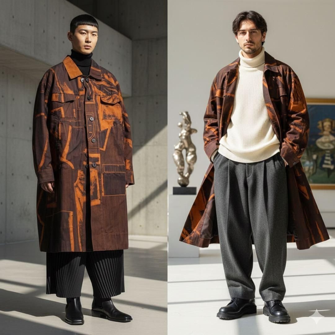ISSEY MIYAKE MEN 20AW Deconstructed Dolman Denim Long Coat