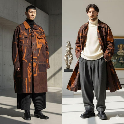 ISSEY MIYAKE MEN 20AW Deconstructed Dolman Denim Long Coat