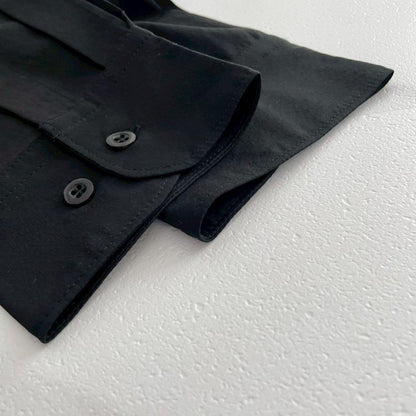 Yohji Yamamoto PH 00s Pleated Silk Wool Shirt Black Size XL