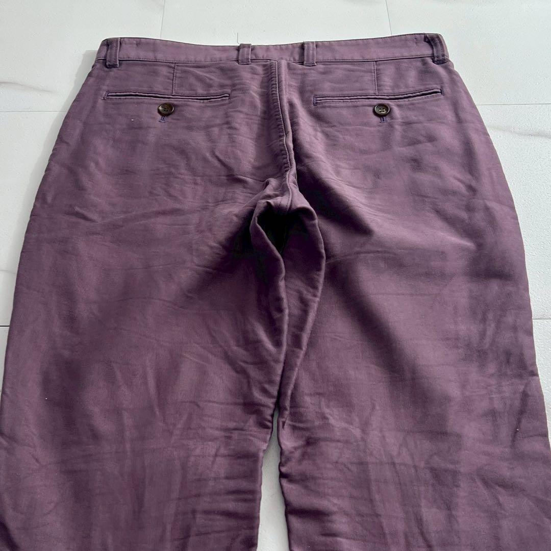 ISSEY MIYAKE MEN 05AW Leather Lace-Up Pants Purple Size XL