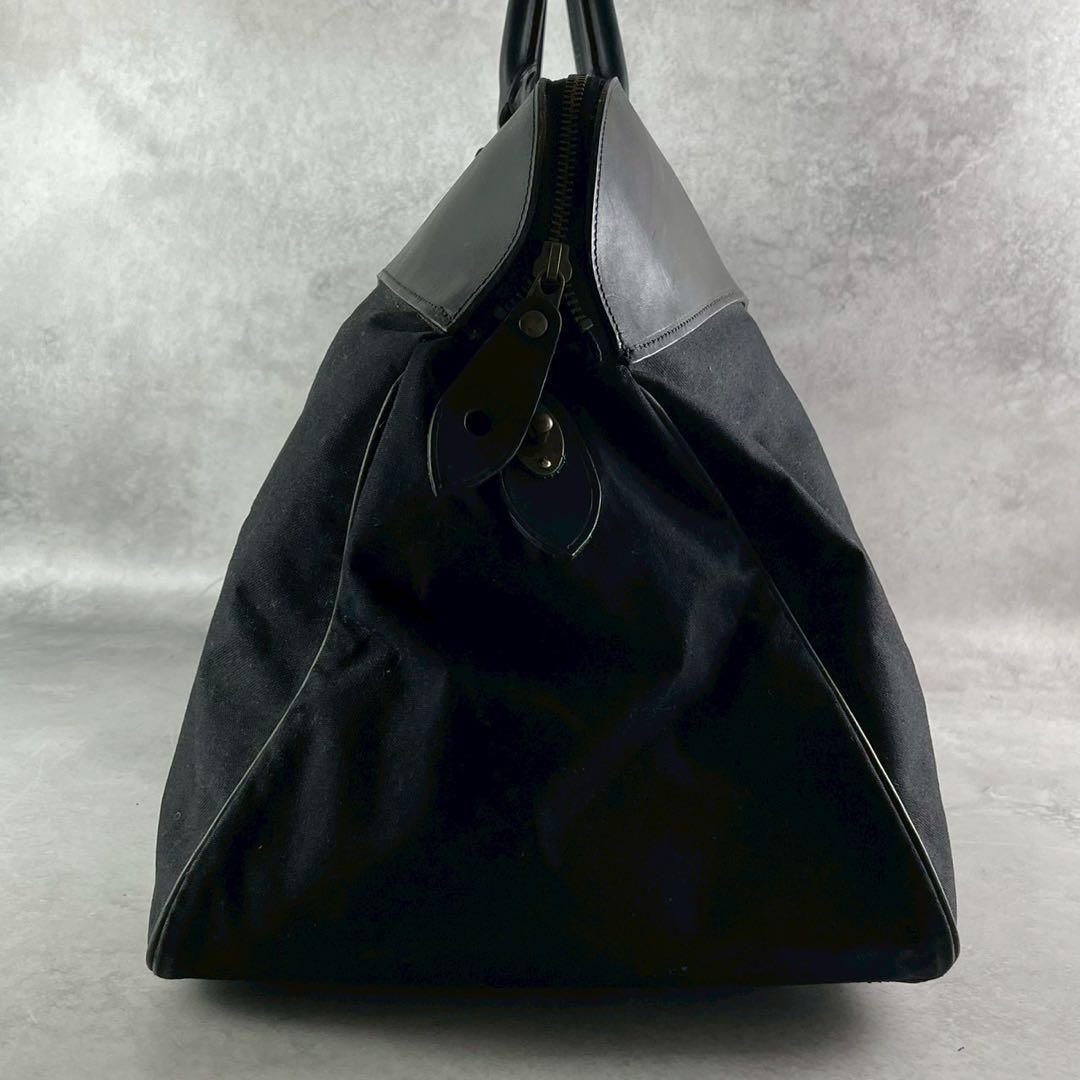 Y's for men Canvas Leather Boston Bag Black Size ONE SIZE