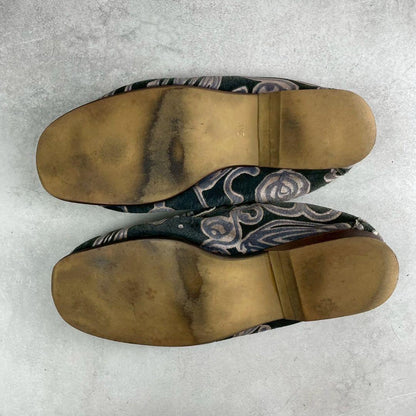 ISSEY MIYAKE MEN Archive Floral Suede Loafers Green