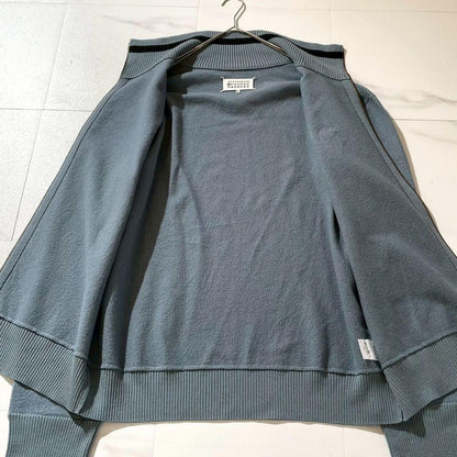MAISON MARGIELA Wool Drivers Knit Zip-Up Blue Size XL