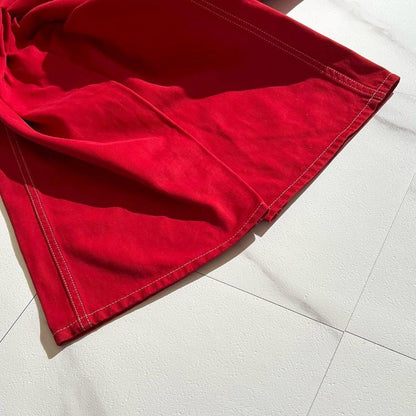 ISSEY MIYAKE MEN Cotton Long Sleeve Overalls Red Size L
