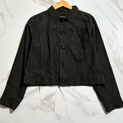 Y's 24AW Organic Denim/Linen Jacket Black Size L