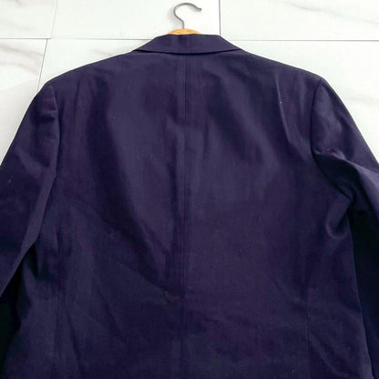 Yohji Yamamoto PH 12SS Gold Button Cotton Blazer Navy Size L
