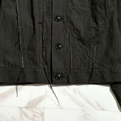 Y's 24AW Organic Denim/Linen Jacket Black Size L