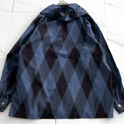 ISSEY MIYAKE 80s Vintage Cotton Check Blazer Black Size L