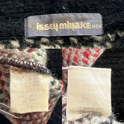 ISSEY MIYAKE MEN 80s Brush Tag Check Wool Knit Size L