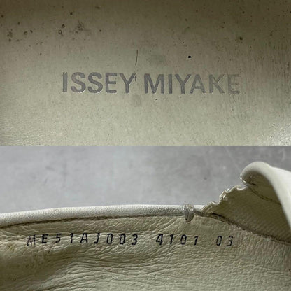 ISSEY MIYAKE MEN 2005SS Leather Slip-On Shoes White Size 8