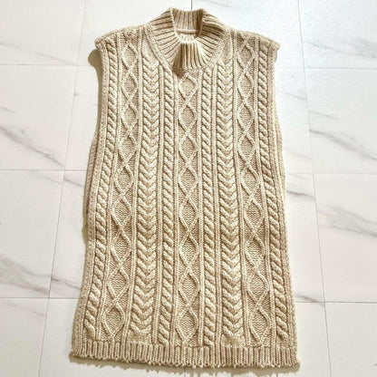 MAISON MARGIELA 20AW Wool Mohair Cable Knit Vest Size L