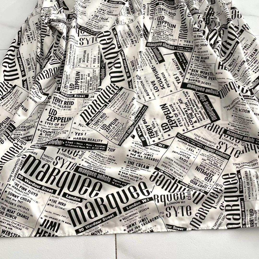 marquee club shirt Newspaper Print Long Sleeve Shirt Size XL