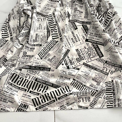 marquee club shirt Newspaper Print Long Sleeve Shirt Size XL