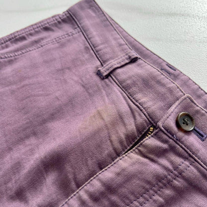 ISSEY MIYAKE MEN 05AW Leather Lace-Up Pants Purple Size XL