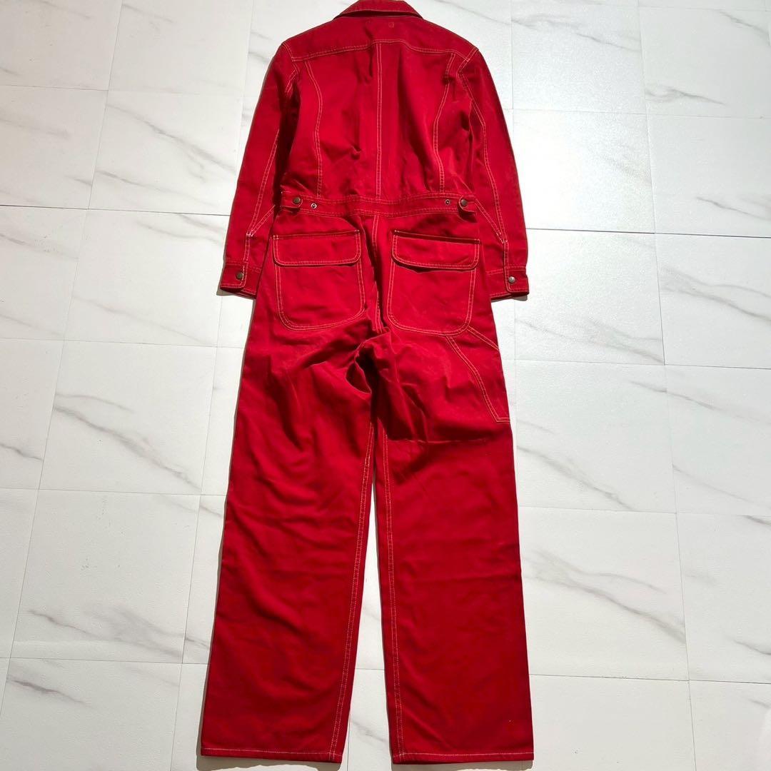 ISSEY MIYAKE MEN Cotton Long Sleeve Overalls Red Size L