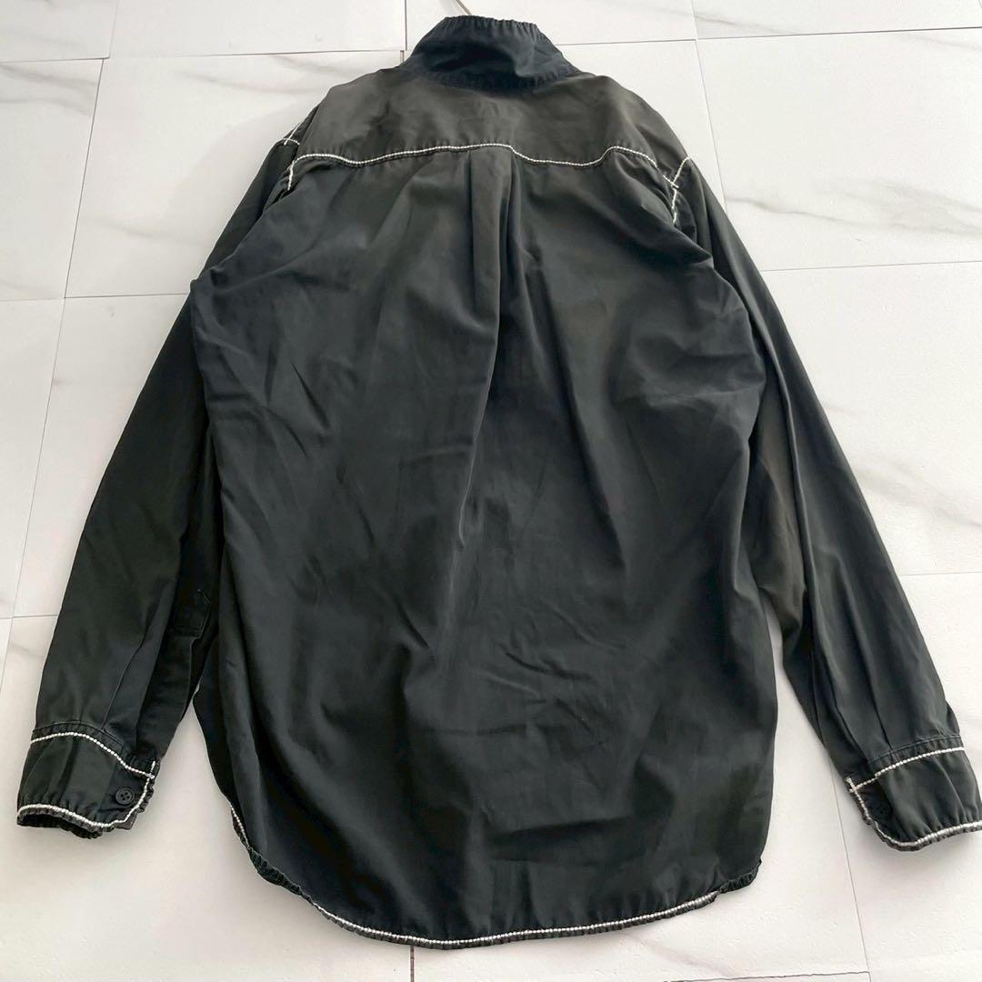 Yohji Yamamoto POUR HOMME 14AW Puckering Shirt Black Size XL