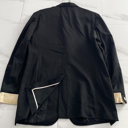 Yohji Yamamoto POUR HOMME 09AW Bicolor Blazer Black Size XL