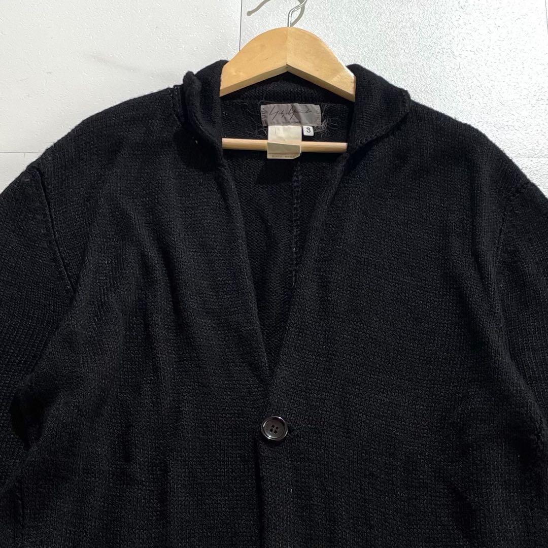 Yohji Yamamoto POUR HOMME Knit Tailored Jacket Black Size L