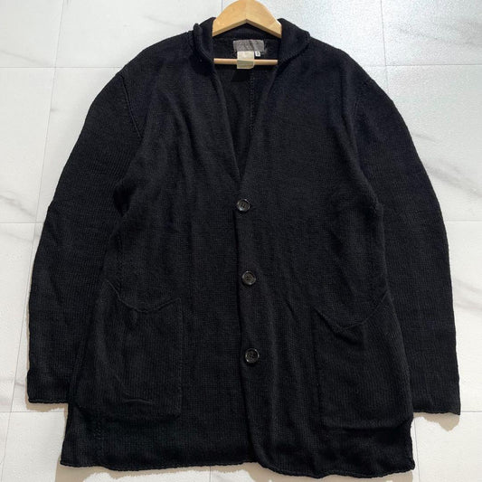 Yohji Yamamoto POUR HOMME Knit Tailored Jacket Black Size L