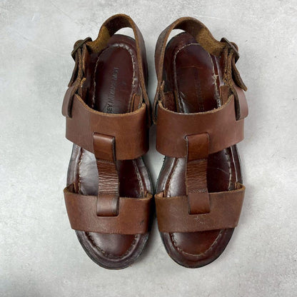 ISSEY MIYAKE MEN Leather Sandals Brown Size L