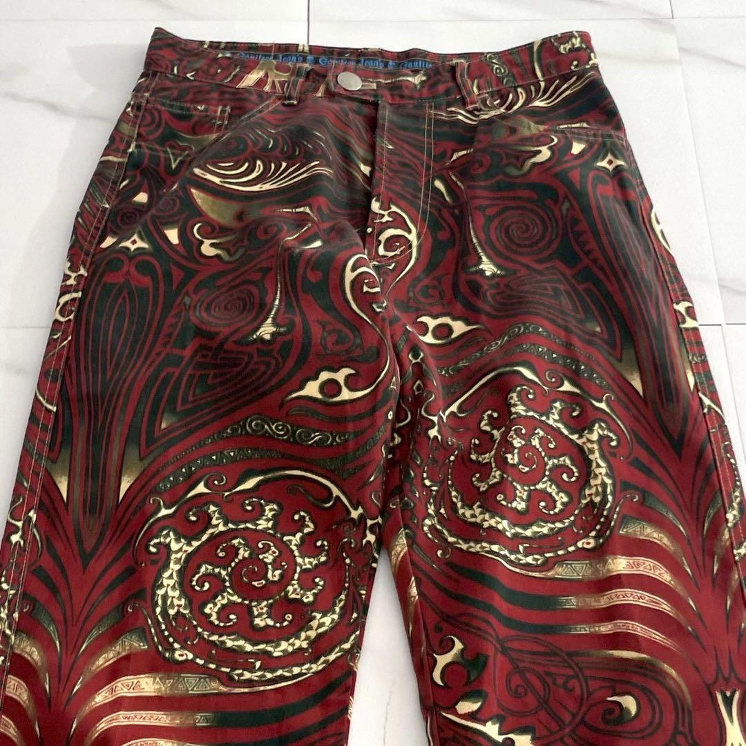 Jean Paul Gaultier Archive Tribal Tattoo Print Jeans