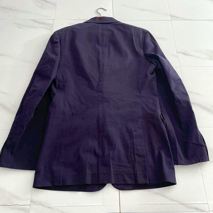 Yohji Yamamoto PH 12SS Gold Button Cotton Blazer Navy Size L