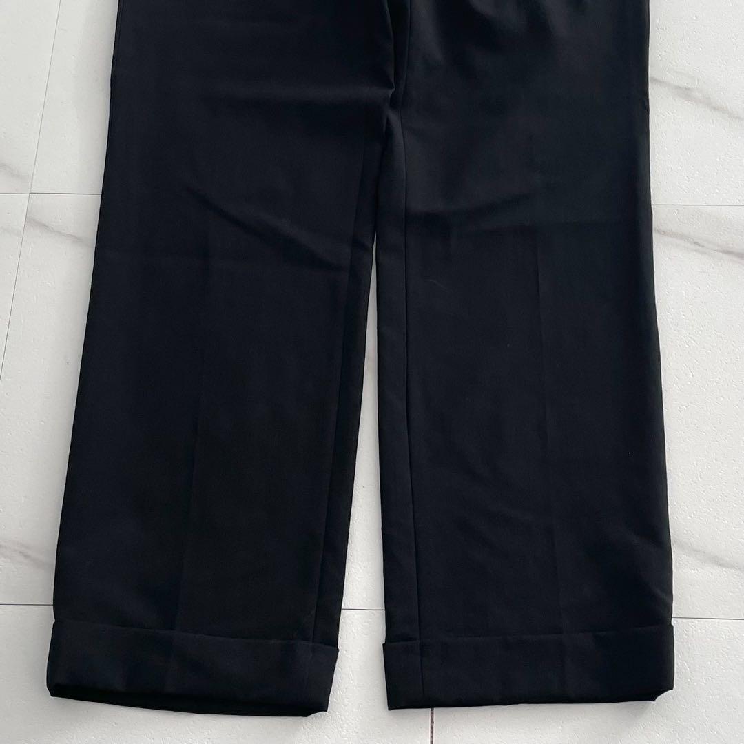 Y's for men Wool Gabardine Straight Slacks Black Size 34