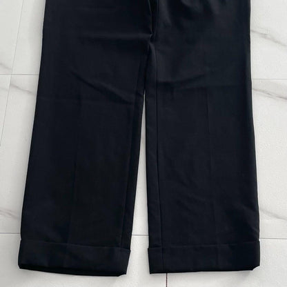 Y's for men Wool Gabardine Straight Slacks Black Size 34