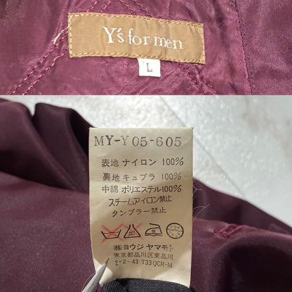 Y's for men 90s Oversized Quilted Nylon Jacket Red Size L