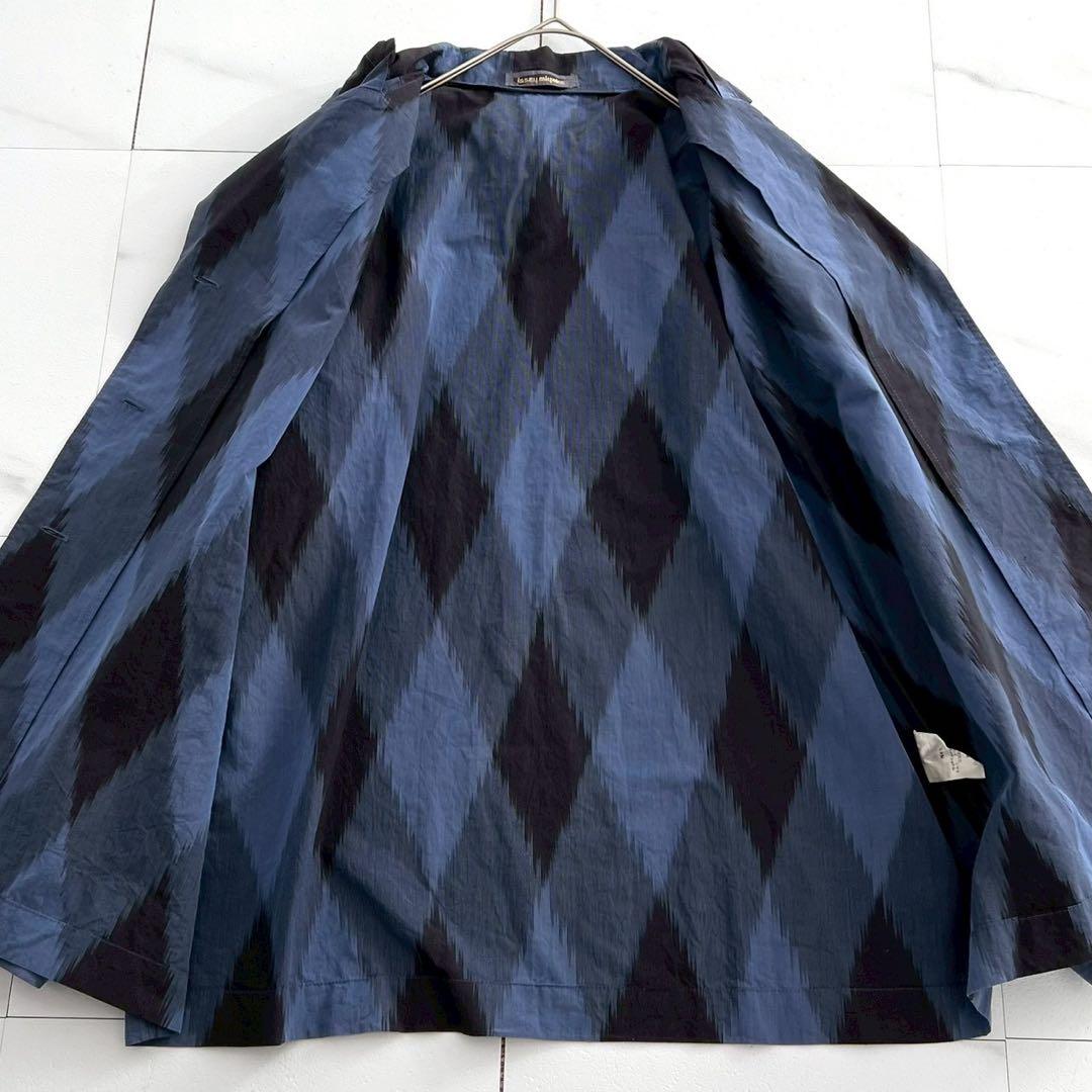 ISSEY MIYAKE 80s Vintage Cotton Check Blazer Black Size L