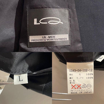LQ Y's for men Wool Gabardine Zip Tailored Jacket Size L