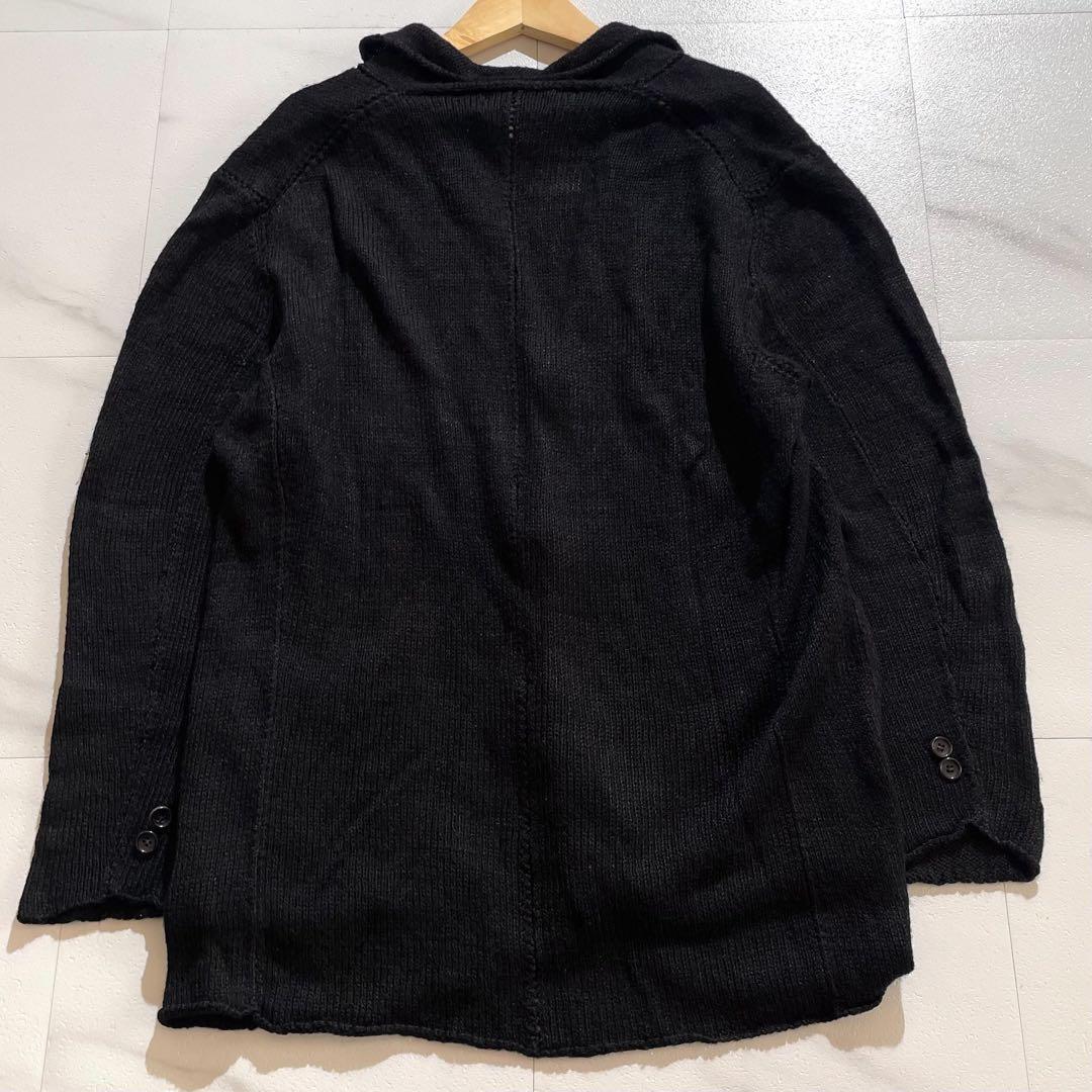 Yohji Yamamoto POUR HOMME Knit Tailored Jacket Black Size L