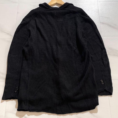Yohji Yamamoto POUR HOMME Knit Tailored Jacket Black Size L