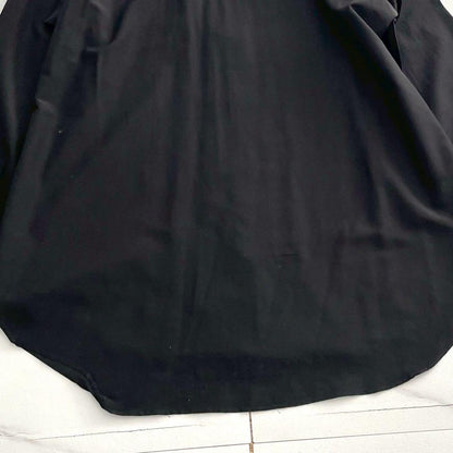 Yohji Yamamoto PH 00s Pleated Silk Wool Shirt Black Size XL