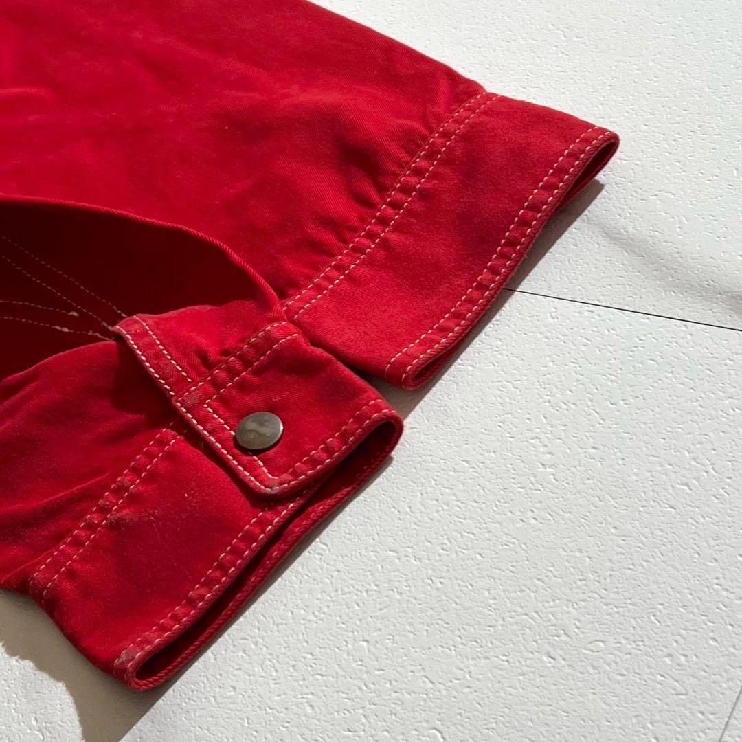 ISSEY MIYAKE MEN Cotton Long Sleeve Overalls Red Size L