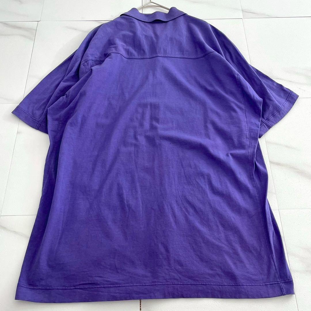 ISSEY MIYAKE MEN 80s Vintage Open Collar Shirt Purple Size L
