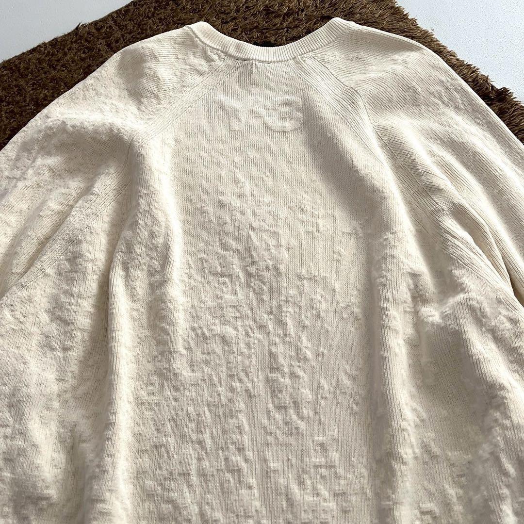 Y-3 22AW Embossed Back Logo Cotton Sweatshirt White Size XL