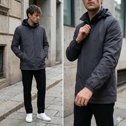 PRADA GORE-TEX Linea Rossa Nylon Jacket Gray Size 46