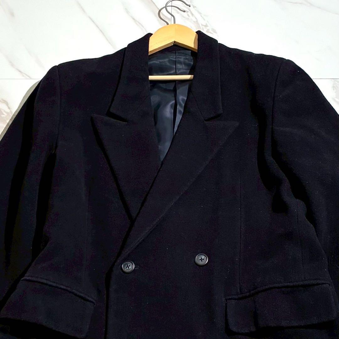 Y's for men 80s Double Chester Coat Wool Nylon Navy Size L
