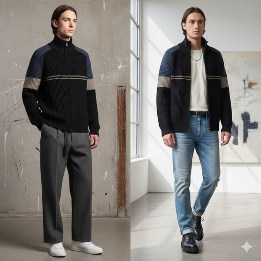 MARTIN MARGIELA 14AW Wool Driver's Knit Jacket Black Size M